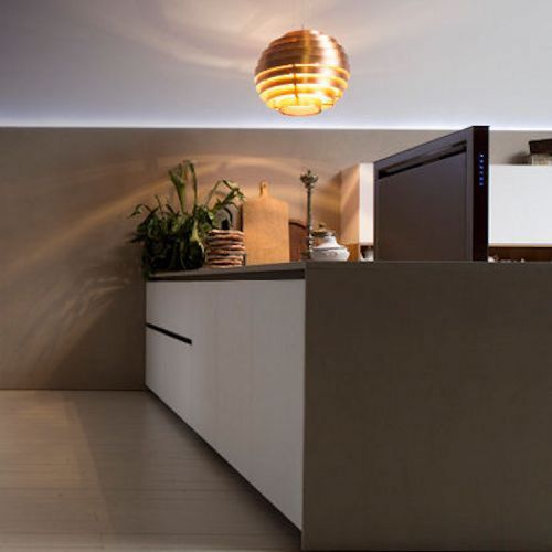 Tischlüfter - LA-90-DWN-SS - Luxair Cooker Hoods Kitchen Extractors - mit integrierter Beleuchtung