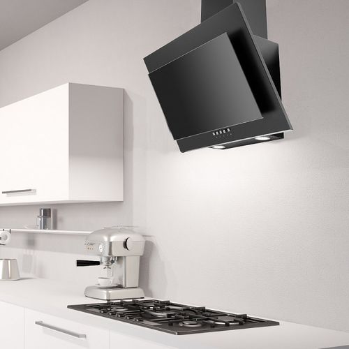 Wandabzugshaube - LA-60-GALAXY - Luxair Cooker Hoods Kitchen Extractors - mit integrierter Beleuchtung / schwarz