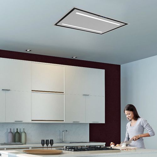 Deckenmontierter Dunstabzug - LA-120-CELUX-SS - Luxair Cooker Hoods Kitchen Extractors - mit integrierter Beleuchtung