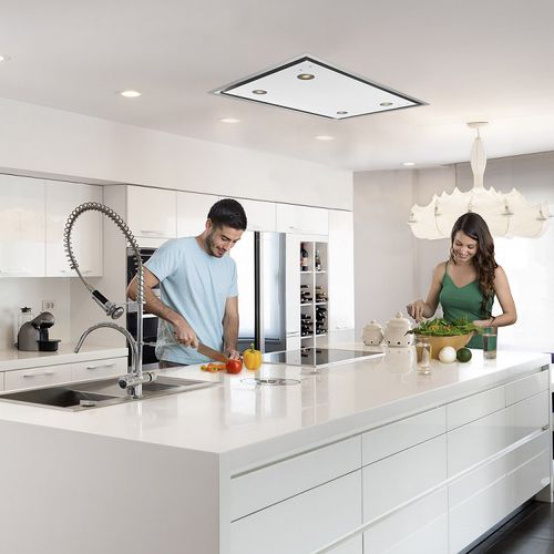 Deckenmontierter Dunstabzug - LA-90-GEALUX-WG - Luxair Cooker Hoods Kitchen Extractors - mit integrierter Beleuchtung