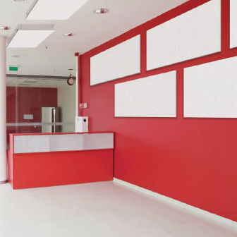 Akustikplatte für Decke - SERENITY QUIET - Moving Designs Ltd - für Wand / Stoff / rechteckig