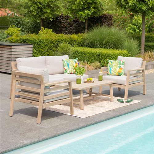 Moderner Sessel - BOA VISTA - Hartman Outdoor Products BV - Stoff / Teakholz / für Garten