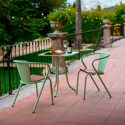Moderner Tisch - BICAtable 3 CLASSIC - BICA chair - pulverbeschichteter Stahl / Gestell aus Stahl / rund
