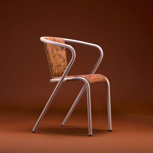 Moderner Stuhl - BICAchair - BICA chair - für den Innenraum / Kork / Gestell aus Stahl