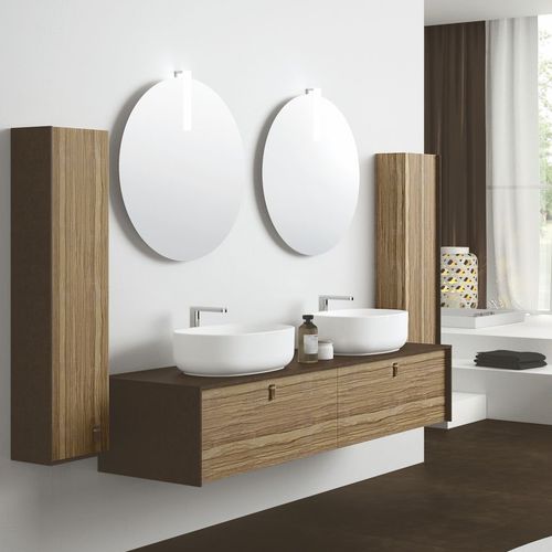 Doppelter Waschtisch-Unterschrank - FRAME  4 - IOTTI BY MENOZZI - wandhängend / Holz / modern