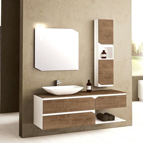 Wandhängender Waschtisch-Unterschrank - SIM  1 - IOTTI BY MENOZZI - Holz / PVC / modern