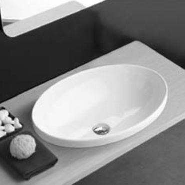 Aufsatzwaschbecken - SOFTLY/OS - IOTTI BY MENOZZI - oval / Keramik / modern