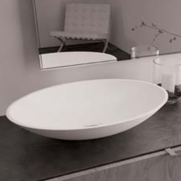 Aufsatzwaschbecken - COSMOS/O - IOTTI BY MENOZZI - Mineralwerkstoff / oval / modern