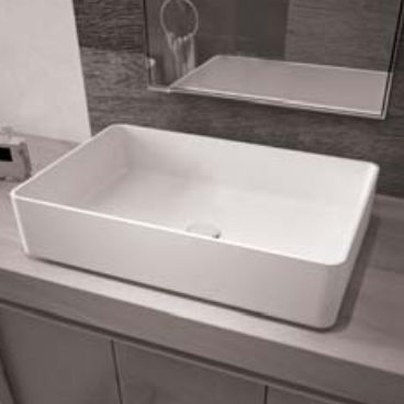 Aufsatzwaschbecken - MINIMA/R - IOTTI BY MENOZZI - Mineralwerkstoff / rechteckig / modern