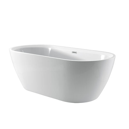 Ovale Badewanne - CHICAGO BLANCHE - STANO - freistehend / Glasfaser / doppelt