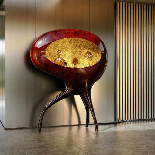 Moderne Vitrine - ORACLE - KARPA - freistehend / Harz / Glasfaser