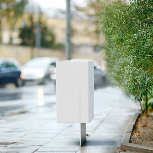 Park-Abfallbehälter - TILA - PREFAC MYWAY - galvanisiertem Stahl / Beton / modern