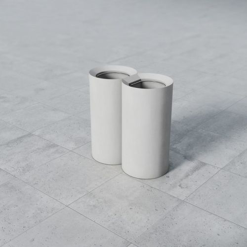 Park-Abfallbehälter - CORNER - PREFAC MYWAY - System / galvanisiertem Stahl / modern