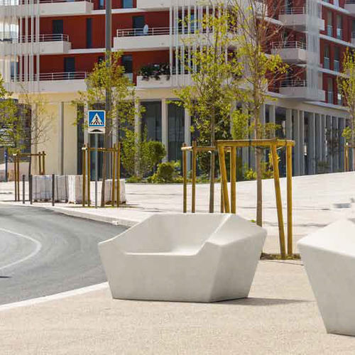 Moderner Stuhl - CUTTING - PREFAC MYWAY - für Außenbereich / Beton / für öffentliche Einrichtungen