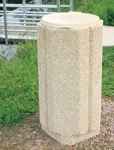 Park-Abfallbehälter - AB82 - PREFAC MYWAY - Beton / mit Deckel / klassisch