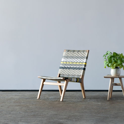 Moderner Kaminsessel - SLIP - VOGEL - Kordel / Holz / Kunststoff