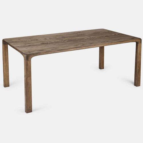 Moderner Esstisch - FLO - VOGEL - Iroko / Gestell aus Iroko / rechteckig