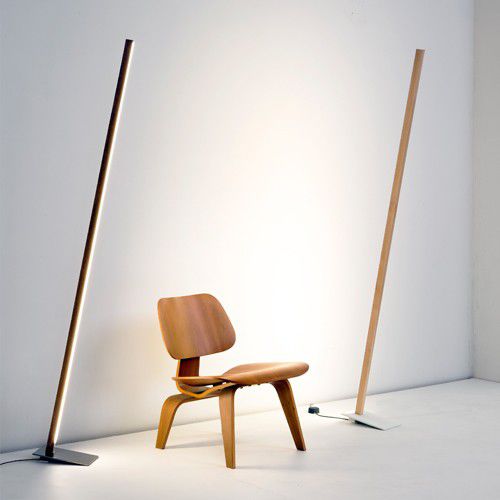 Stehleuchte - 6 FT - Stickbulb - Stahl / Holz / modern