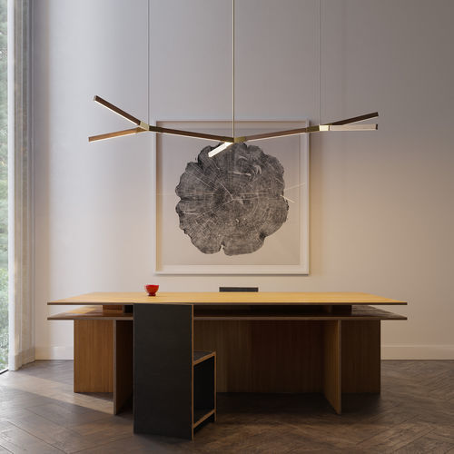 Hängelampe - BRANCHING BOUGH - Stickbulb - Stahl / Massivholz / modern