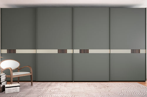 Moderner Kleiderschrank - GAP - EMEDE - Holz / melaminbeschichtet / mit Schiebetür