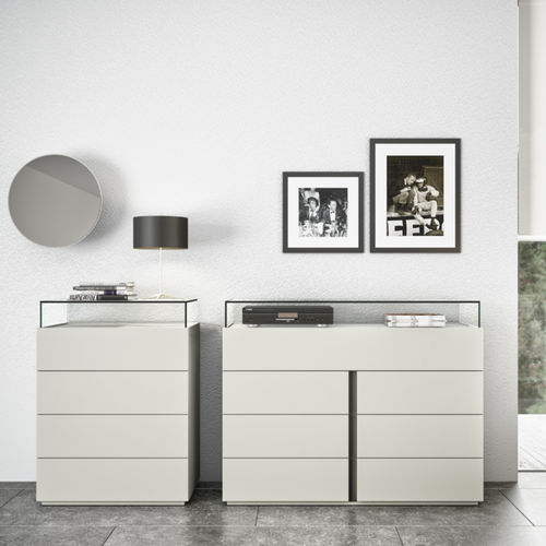 Kommode / minimalistisches Design - KLAS 4T - EMEDE - Holz / Glas / Keramik
