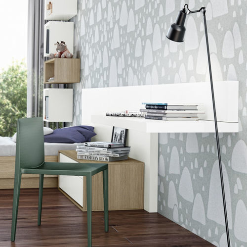 Wandmontierter Schreibtisch - SUSPENDIDO - EMEDE - modern / Eiche / lackiertes Holz