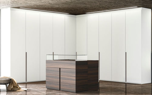Eckkleiderschrank - ELLE - EMEDE - modern / Holz / mit Schwingtür