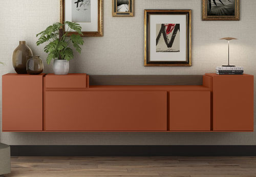 Wandmontiertes Sideboard - Connector 09_2 - EMEDE - modern / Holz / Marmor