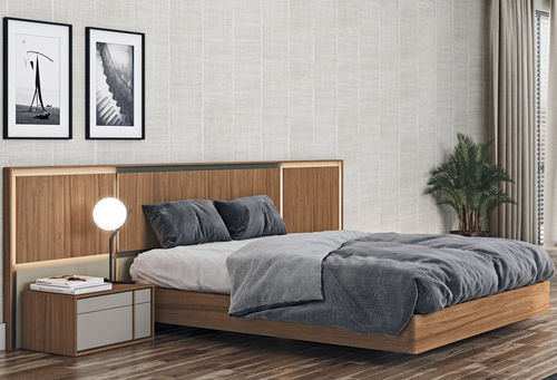Schwebebett - Light - EMEDE - Doppelbett / modern / Kopfteil