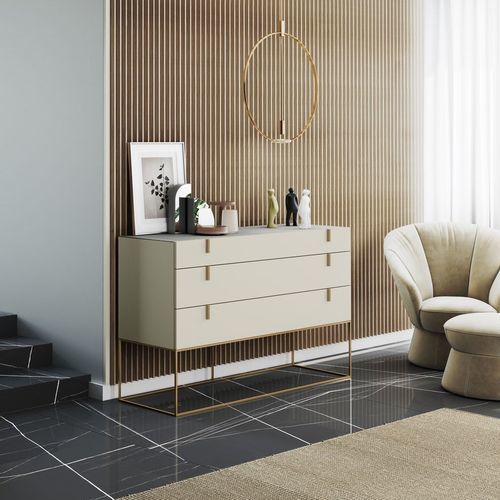 Moderne Kommode - TAO 3D - EMEDE - lackiertes Holz / Metall / rechteckig