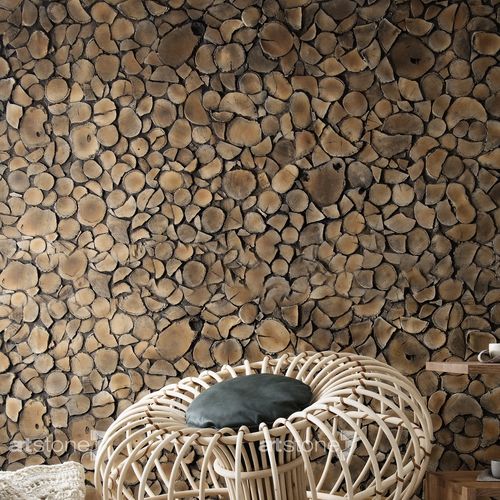 Innenwandverkleidung - TOCHO - Artstone - für Außenbereich / Holz / texturiert