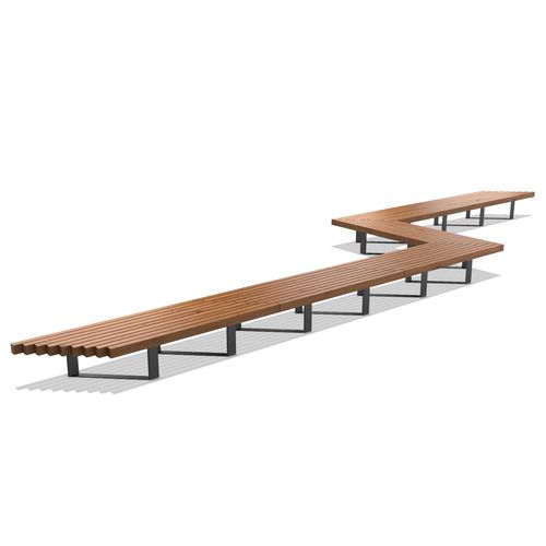 Moderne Bank für den öffentlichen Raum - GESHER - Arica Urban - Holz / Metall / modular