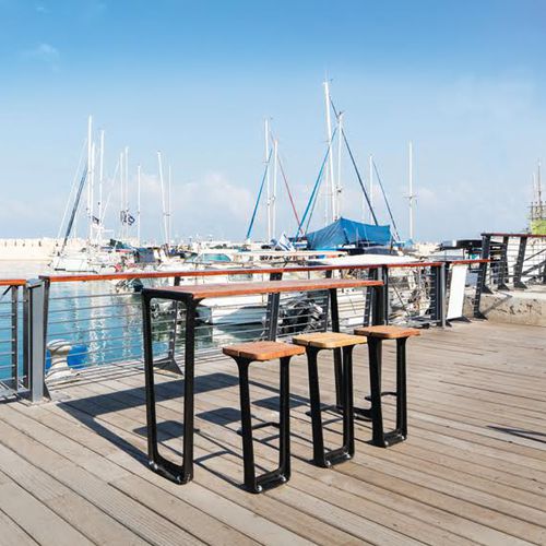 Moderner Stehtisch - 1670 - Arica Urban - Holz / Gestell aus Metall / rechteckig