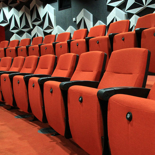 Moderner Auditoriumsessel - CLARITY SCHOLAR - Camatic Seating - Polyurethanschaum / mit Ablage / rot