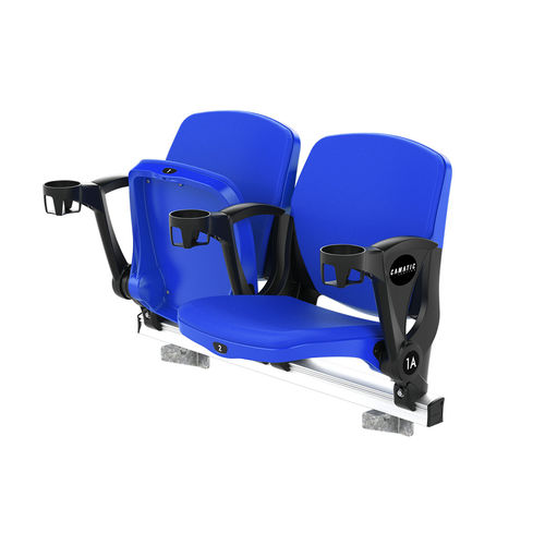 Moderner Auditoriumsessel - AXIOM VIP - Camatic Seating - Polypropylen / klappbar / rot