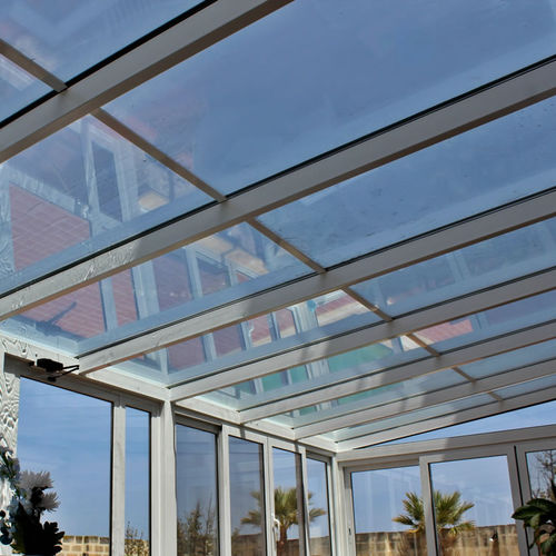 Glasveranda - Jamar - Stahl / für Gewerbegebrauch / Ganzglas