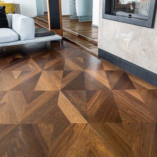 Massivparkett - DIAMOND - Frevini studio - Eiche / lackiert / sandgestrahlt
