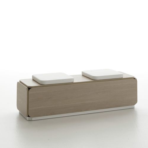 Moderne Bank - NAT SOFA - VISMARA Beauty&Spa Design - Stahl / melaminbeschichtet / Natureiche