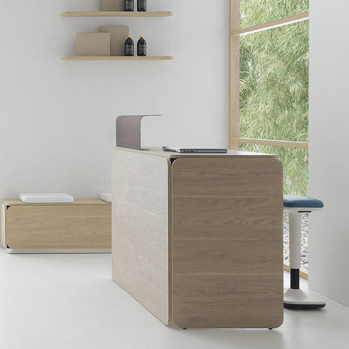 Eiche-Empfangstheke - NAT 16/9 - VISMARA Beauty&Spa Design - für Frisörsalon