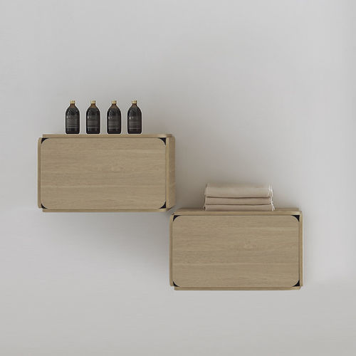 Wandmontiertes Sideboard - NAT 650 AIR - VISMARA Beauty&Spa Design - modern / Natureiche / mit Schwingtür