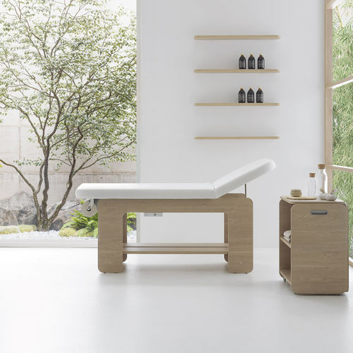 Stationäre Massageliege - FLOW - VISMARA Beauty&Spa Design - Holz / mit Stauraum / für Gewerbegebrauch