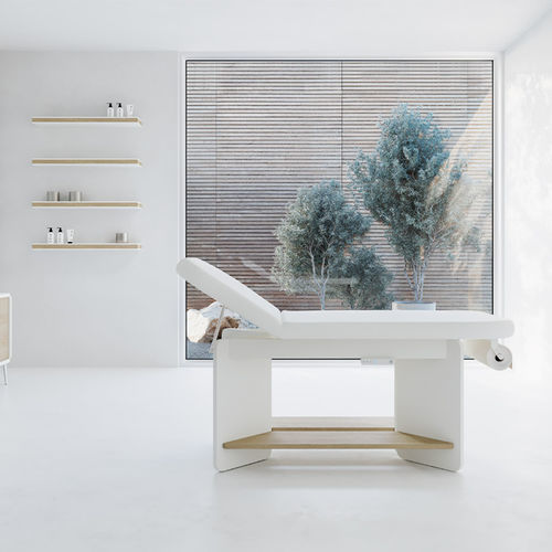 Elektrische Massageliege - VIS - VISMARA Beauty&Spa Design - Natureiche / mit Stauraum / höhenverstellbar