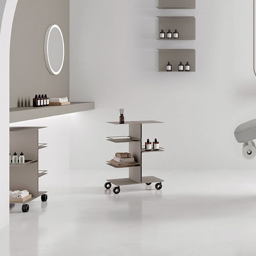 Moderner Lampentisch - ARCUS - VISMARA Beauty&Spa Design - aus lackiertem Stahl / Holz / Gestell aus Holz