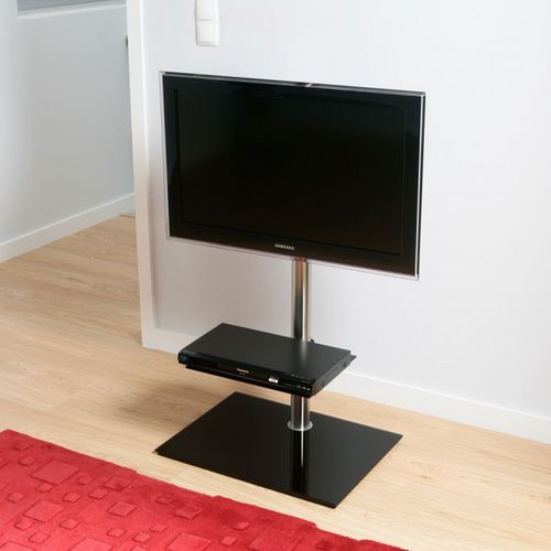 Moderner TV-Ständer - DISCO K6 VN - SERI STYLU - mit Halterung für DVD-Player / schwenkbar / Glas