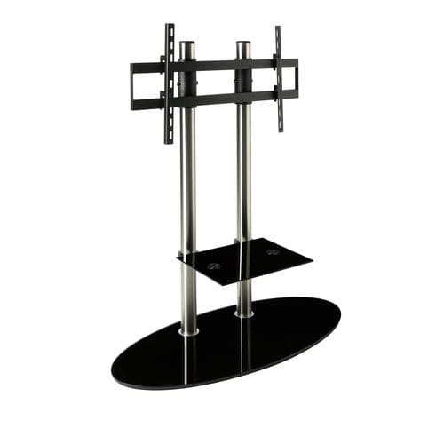 Moderner TV-Ständer - DISCO 09 VN - SERI STYLU - mit Halterung für DVD-Player / Glas / aus lackiertem Stahl