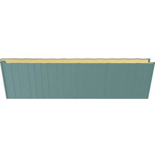 Sandwichpaneel für Fassaden - 3001 VERDE CLARO - HIANSA PANEL S.A - für Dach / für Wand / mit Stahldeckblech