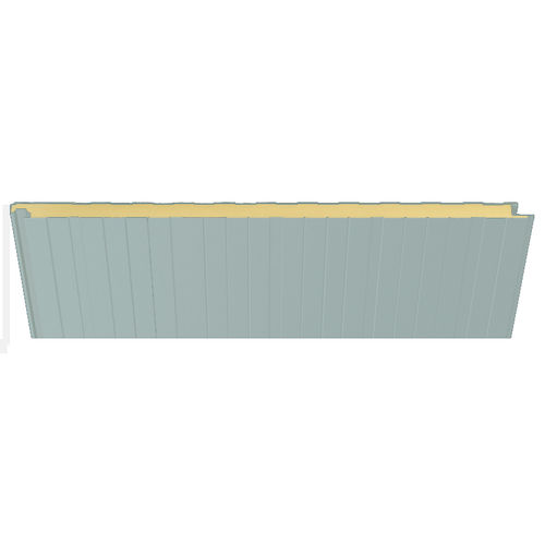 Sandwichpaneel für Fassaden - 5001 GRIS PERLA - HIANSA PANEL S.A - für Dach / für Wand / mit Stahldeckblech