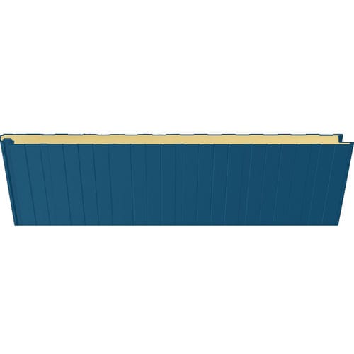 Sandwichpaneel für Fassaden - 5008 AZUL ARDOISE - HIANSA PANEL S.A - für Dach / für Wand / mit Stahldeckblech