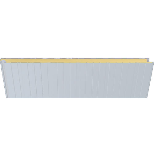 Sandwichpaneel für Fassaden - 9006 SILVER METALLIC  - HIANSA PANEL S.A - für Dach / für Wand / mit Stahldeckblech