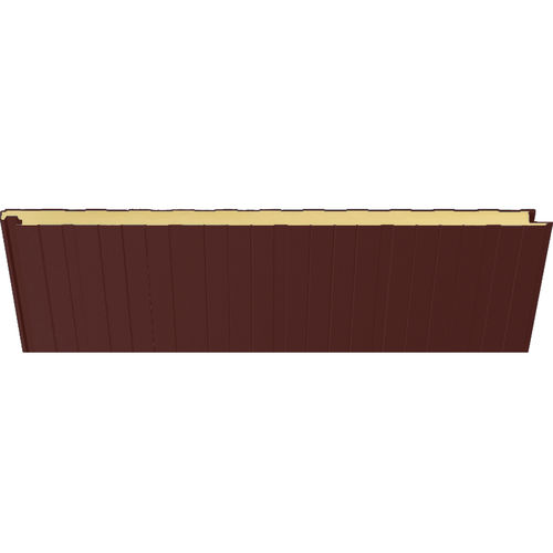Sandwichpaneel für Fassaden - 7002 ROJO BAZTAN - HIANSA PANEL S.A - für Dach / für Wand / mit Stahldeckblech
